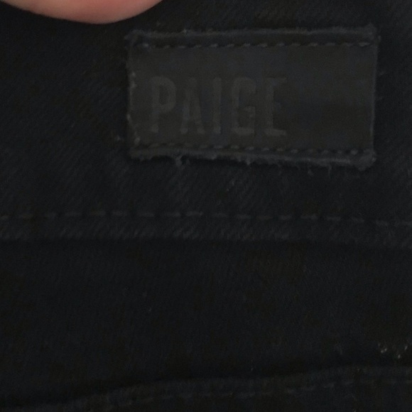 PAIGE Peg Ankle Skinny Jeans in Black Overdye - Picture 6 of 9